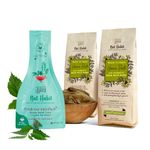 Nat Habit Ready-To-Apply Henna Paste & Tri Leaf NutriMask- Hair Mask- The Ideal Combo For Hair Deep Conditioning & Hair Fall With Rich Dark Brown Color (Combo Pack of 3)