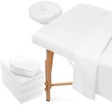 6 Pcs Reusable Massage Table Sheets Sets, 2 Set Soft Microfiber Massage Bed Sheets Sets Bulk Includes Massage Table Cover Massage Fitted Sheet and Massage Face Rest Cover