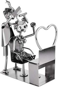 BRUBAKER Peluquero de Tornillo - Figura de Hierro Hecha a Mano Peluquero de Metal - Figura de Metal Idea de Regalo para Peluqueros y Barberos