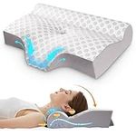 Vamorry Cervical Pillow for Neck and Shoulder Pain, [Newest Adjustable Firmness] Contour Memory Foam Pillow for Sleeping, Ergonomic Orthopedic Neck Support Pillow for Side, Back, and Stomach Sleepers