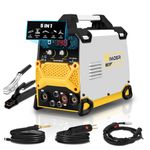 SSIMDER MIG Welder 5 in 1 Flux Plastic Welding/Soldering Iron/MIG/Stick/TIG/Welding Machine 110V/220v Dual Voltage multiprocess Welder with Plastic Repair Torch Soldering Torch Plastic Welder