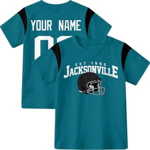 KREDE Jacksonville T Shirt Custom Name Number for Kids Boy Girl Gift