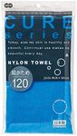 OHE QUA 2 Body Towel, Blue, Approx. Width 11.0 x Length 47.2 inches (28 x 120 cm), Nylon Towel, Super Hard, Made in Japan