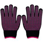 SZXMDKH Heat Resistant Glove for Hair Styling, 2 PCS Professional Heatproof Mitts, Heat Protection Gloves with Non-slip Silicone Bump for Hair Tools, Curling Iron Wand, Flat Iron, Hot-Air Brushes