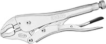 INGCO Curved Jaw Locking Plier, 10Inch/250mm Curved Jaw with Wire Cutter Vice Grips Pliers HCJLW0110