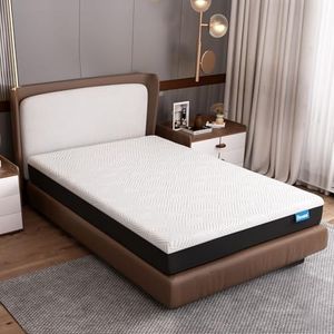 Dreamz Single Mattress, Hybrid Mattress with Blue Gel Memory Foam, High Density Foam Layer, Medium Firm, Premium Comfort, Breathable Top, Antibacterial & Removable Cover 20CM Thickness