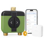 Meross WiFi Water Timer MST200, 2-Zone Irrigation Timer with Brass Inlet and Outlet, Smart Hose Timer with Automatic Watering & Consumption Monitor, Works with Apple HomeKit, Alexa, Google Home