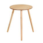 Collections Etc Round Wooden Side Accent Table, Unfinished, 20" Diam x 25 1/2" H