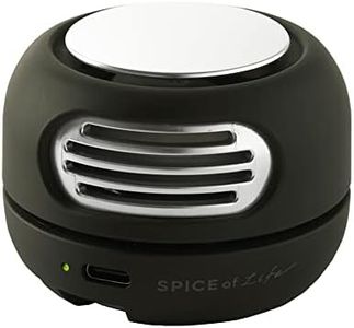 SPICE OF LIFE Pocket Fan - Black - Small and Portable, Handheld, Rechargeable, Lightweight, Quiet and Discreet Personal Fan, 2 Hours Run Time, with Carabiner Included