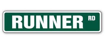 Runner Street Sign Marathon Cross Country Running Jog | Indoor/Outdoor | 30" Wide Plastic Sign