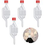 4 Pieces Fermentation Airlock Brewing Airlock Plastic Fermentation Valve Bubbler Airlocks for Homebrew Beer Fermentation Wine Making Home Brewing