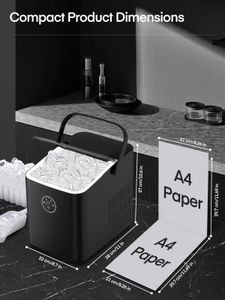 FOHERE Countertop Ice Maker – 14KG Daily Capacity