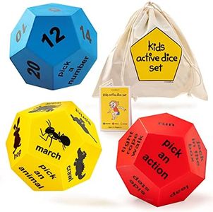 Covelico Kids Toys | Exercise Dice for Kids | Exercise & Fitness Equipment | Toddler Toys - Dice Set | Sport & Outdoor Toys & Kids Outdoor Play Equipment