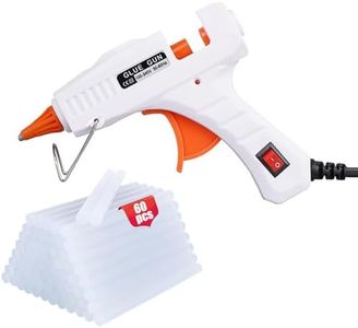 Mini Hot Glue Gun with 60Pcs Glue Sticks-10CM, 30W Fast Heating Hot Melt Gun, Lightweight Craft Gun for DIY, Home Repairs, Kids' School Projects. (505 White)