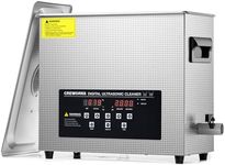 CREWORKS 6L Digital Ultrasonic Cleaner, 1.6 gal. Ultrasonic Cleaning Machine with Degas & Gentle Modes, 180W Professional Ultrasound Cleaner with 300W Heater and Timer for Glasses
