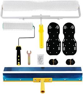 Self-levelling Cement Tool Kit, Self Leveling Concrete Tools Epoxy Roller Floor Tool Kit with Spike Shoes (12mm Needle Length)