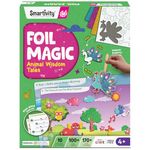 Smartivity Foil Magic Art Kit for 4-10 Years Old Kids - Animal Wisdom Tales Theme with 10 Canvases, Playful Puppets & Read Along Stories, Birthday Gift for Girls & Boys Ages 4,5,6,7,8,9,10 Year Old