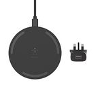 Belkin BoostCharge Wireless Charging Pad 10W (Qi-Certified Fast Wireless Charger for iPhone, Samsung, Google, more), Black