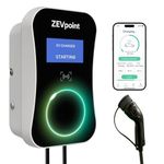 Zevpoint 7.5 kW Duos EV Charger | OCPP - Home Toggle Switch | 5m TPU Cable | Display Screen | CE, TUV & UL Certified | Adjustable Current | App, BT, RFID, OTA Updates, | Advanced Safety