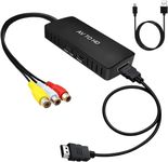 RCA to HDMI Adapter, Aolirot AV to HDMI Converter with HDMI Cable 1080P Mini Composite to HDMI Adapter RCA to HDMI Converter Support PAL/NTSC for TV DVD PS2 PS3 VHS Wii BlueRay