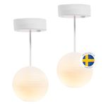 LUNDBY Dolls House Lights Furniture Accessories –– 2 Chinese Battery Lantern Lights Ceiling for Mini Dolls Doll 11 cm –– Age 4+ – 1:18