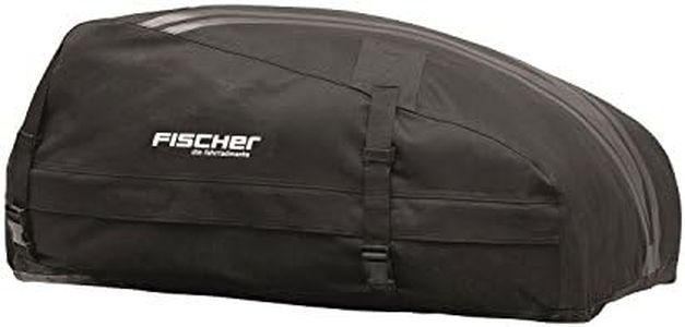 FISCHER Dachbox faltbar, mit Aufbewahrungstasche, 270 l Fassungsvermögen, für Lasten bis max. 50 kg, aus wasserabweisendem Polyamid, mit Reißverschluss, L 100 x H 40 x B 80 cm