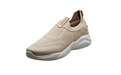Neeman's Sole Max Slip On Sneakers for Men | Chunky Oversized Casual Shoes with Cushioned Foam Insole | Highly Breathable & Moisture-Wicking for All-Day Comfort & Modern Style| Beige, UK-8