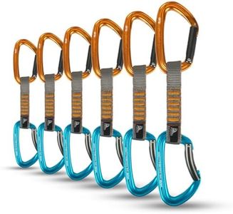 Fusion Climb Vapor 5 Quickdraw - 6 Pack of Durable Lightweight Quickdraws for Sport, Trad, and Aid Climbing