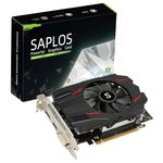 SAPLOS Radeon RX 550 Graphics Card, 4GB, GDDR5, 128-Bit, DisplayPort DVI-D HDMI, ITX Design, Video Card for PC Gaming, 4K Output, Computer GPU