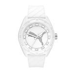 PUMA Watch for Men PUMA Street, Three Hand movement, 48mm White ProPlanet Plastic case with a Silicone strap, P5089