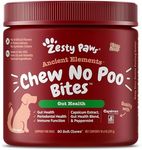 Zesty Paws Chew No Poo Bites for Dogs - Stool Eating Deterrent Soft Chews for Dogs - Gut, Periodontal & Immune System Support - Premium DE111 Bacillus subtilis Probiotic - AE Bison - 90 Count