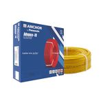 Anchor by Panasonic Advance FR Electric Wire | 1.5 sq mm PVC Insulated Copper Wire for Home Wiring | 90 Meter Electric Wire Cable for Industrial and Domestic Connections (Yellow, 27404YW)