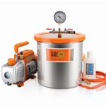 BACOENG 3 Gallon Vacuum Chamber Kit with 3.6 CFM 1 Stage Vacuum Pump HVAC