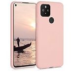 kwmobile Case Compatible with Google Pixel 5 Case - Soft Slim Protective TPU Silicone Cover - Rose Gold Matte