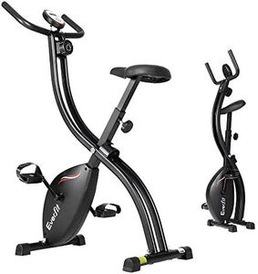 Everfit Exercise Bike X-Bike, Foldable Elliptical Cross Trainer Stationary Cardio Training Bicycle - Adjustable 8 Level Resistance, Indoor Cycling Gym Equipment Home Workout Lifespan Fitness, Black