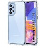 TheGiftKart Shockproof Back Cover Case for Samsung Galaxy A23 4G / A23 5G | Raised Bumps for Camera & Screen Protection | Ultra Clear Soft Silicone Back Case for Samsung A23 4G / A23 5G (Transparent)