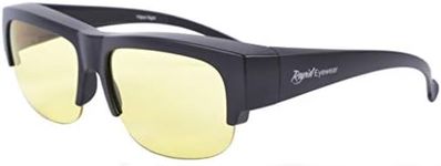 Rapid Eyewear Night Time Driving Over Glasses: Fit Over Specs. For Men & Women. Anti Glare Lenses