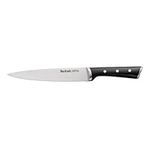 Tefal Ice Force Stainless Steel Slicing Knife - 20cm - Premium Design, Long Lasting Performance - K2320714, Silver/Black