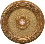 AFD Home Golden Leaf Chandelier Ceiling Medallion and Fan Medallion, 36 inch