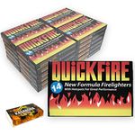 Quickfire Firelighters Bulk Pack Fire Lighters hotspot Burners BBQ Coal Wood Burners with KasaBona Safety Matches – 14 Firelighters (168 Firelighters)