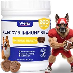 260 Bites Wellix Dog Allergy Chews & Immune Support, Anti Itch Dog Chews – Effective Ingredients Turmeric for Dogs & Fish Oil – for Puppy, Small Medium & Large Dogs