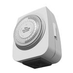 Stanley 31195 TimeIt Mini, 1-Outlet Grounded Mechanical Timer, White