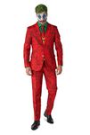 Suitmeister Men's Costume - 2019 The Joker DC Slim Fit Suit - Red - Green - Yellow