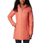 Columbia Women's Heavenly Long Hooded Jacket, Faded Peach, Large