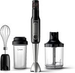 Philips ProMix Viva Collection Handblender, 300W Blending Power, SpeedTouch, ProMix Technology, Easy & Intuitive, On-the-Go Tumbler, Black, (HR2627/91)