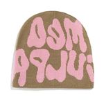 NAGRIS Letter Print Beanies MEA Culpa Beanies Dupes Y2K Beanies Skullies Beanies Knit Beanies Hat Skull Cap Slouchy Beanies
