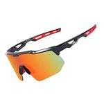 PUKCLAR Polarised Sports Sunglasses for Men Women Driving Sunglasses Cycling Running Fishing Goggles Unbreakable Frame