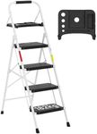 BONTEC 4 Step Ladder with Wide Anti