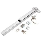 Partol Door Push Bar Panic Exit Device with Exterior Lever Stainless Steel Commercial Emergency Exit Bar Handle Door Hardware Exit Device Suitable for Wood Metal Door