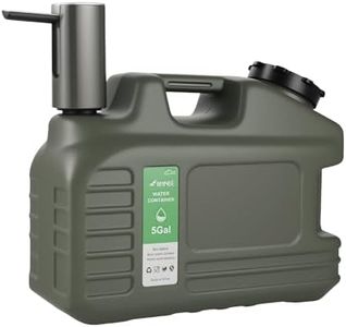 FIRINER 5 Gallon Water Jug, Bpa Free Large Water Jug with Spigot, Automatic Touch Control Water Pump, Emergency Water Container for Outdoor Hiking Camping